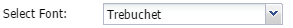 3. Select font